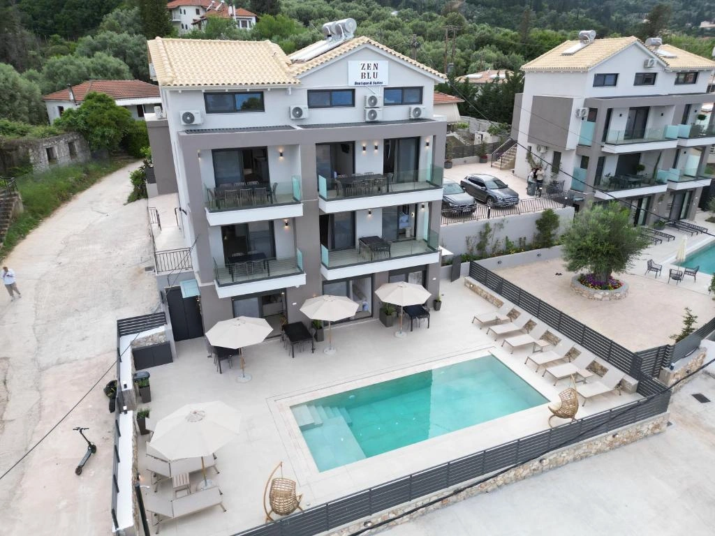 Lush greenery surrounding the boutique suites